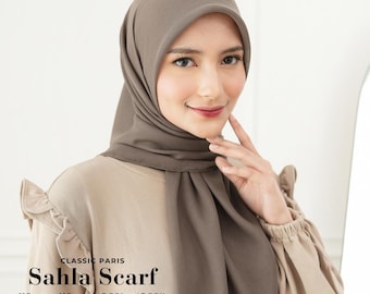 SAHLA Scarf, 36 Colors Classic Paris Square Hijab Headscarf, Lightweight Shawls Scarves Wraps, Head Covers, Cute Muslim Gifts for Women
