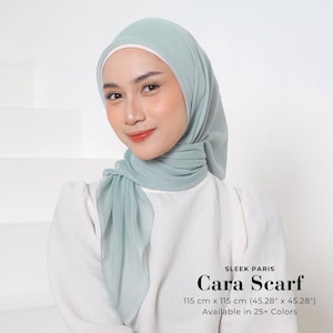 CARA Scarf, 25 Colors Sleek Paris Plain Square Hijab Headscarf, Shawls, Scarves, Wraps, Covers