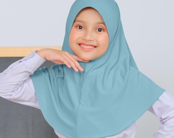 ASIYA Kids Instant Hijab, 2 Sizes & 12 Colors Premium Jersey Hijab, Small Easy Wear No Pin Hijab for Girls, Little Child, Daughter, Sister