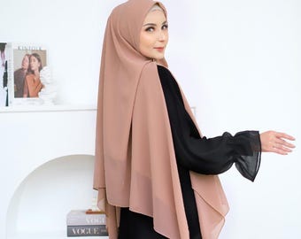 YASMINA Hijab instantané, 22 couleurs, nuisette Ceruti de qualité supérieure, hijab khimar avec fermeture à glissière, facile à enfiler, à enfiler, sans épingle, hijab de voyage une pièce