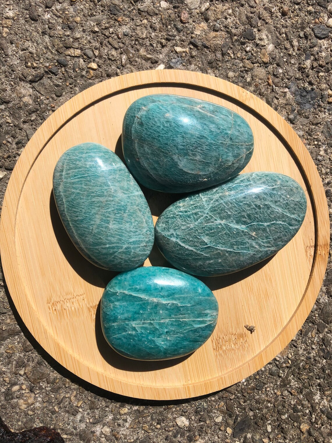 Amazonite palm stone/ Emotional healing crystal/ Stone for Etsy