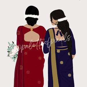 Aanzoekkaarten voor bruidsmeisjes Saree