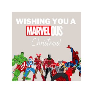 Karta świąteczna z motywem Marvela Avengers