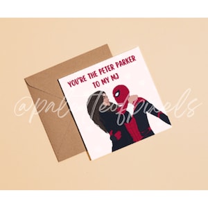 Spiderman Peter Parker Cute Valentines Day Card