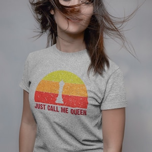Just call me queen Unisex Heavy Cotton T-Shirt Lustiges Schach shirt