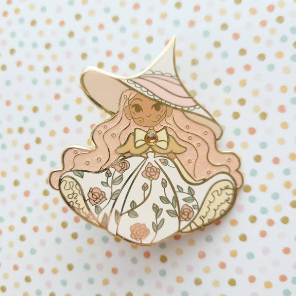 B Grade Juni/Pearl - Birthstone Witch Emaille Pin