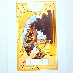 Sun Tarot XIX (19) Art Print/poster - 8 x 10 inches