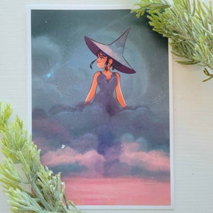 Strom cloud witch- art print