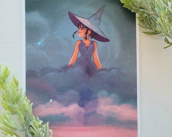 Strom cloud witch- art print