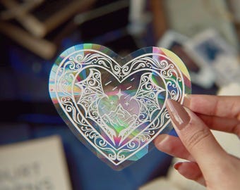 Celestial Rainbow Suncatcher Decal - Court of Dreams inspired | Rainbow Window Sticker | Fantasy Bookish Decor