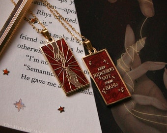 The Nesta and Cassian Star Crossed Lovers necklace | ACOTAR Jewelry - Sarah J Maas | Nessian