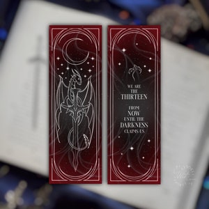 The Thirteen - double sided Large foiled bookmark | Throne Of Glass Bookmark | Manon Blackbeak