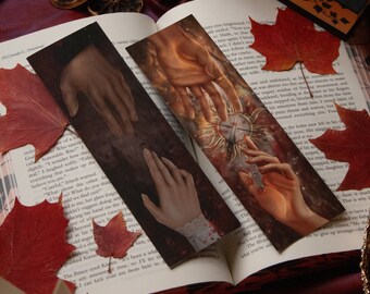 Poppy & Casteel bookmark | From blood and Ash | fantasy art | book lovers gift