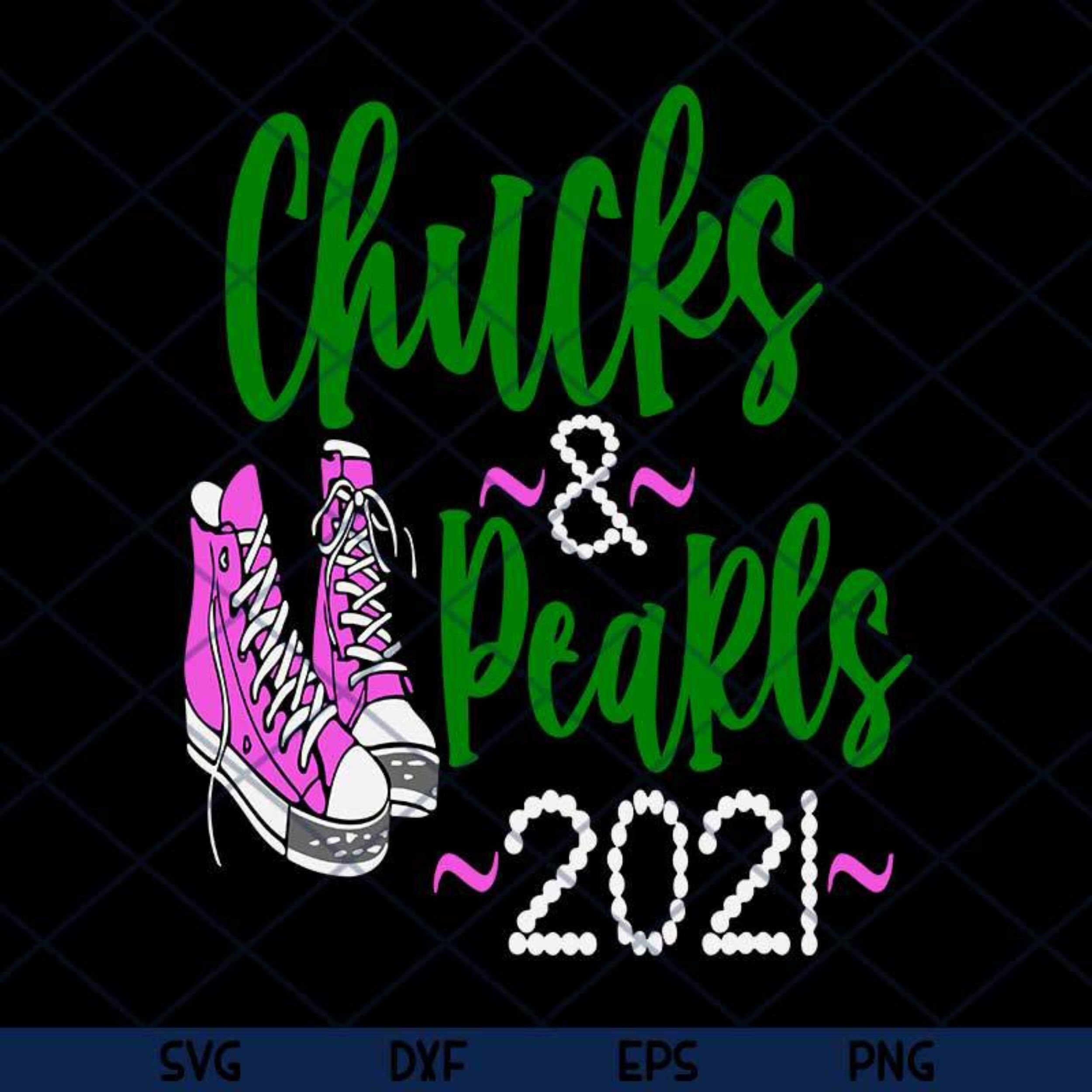 Chucks and Pearls 2021 Svg Eps Png DxfCut Files Clipart Etsy