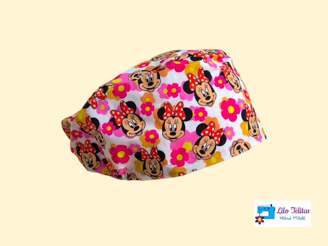 Minnie Operating Room Hat, Long Hair Surgical Hat, Pink Hospital Hat ...