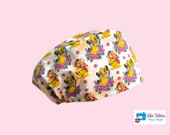 Gorro de quirofano simba, gorro sanitario pelo largo, regalo enfermera personalizado, gorro matrona, accesorio hospital, regalo sanitario