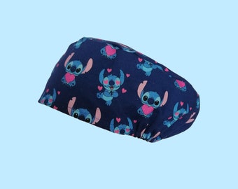 Gorro de quirófano stitch, gorro quirúrgico pelo largo, gorro enfermera, accesorio sanitario, regalo personalizado, gorro de pediatra, stich