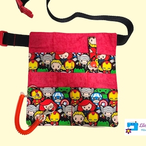 Nurse fanny pack with heroes print, Christmas gift, nursing accessory, organizer fanny pack, personalized gift