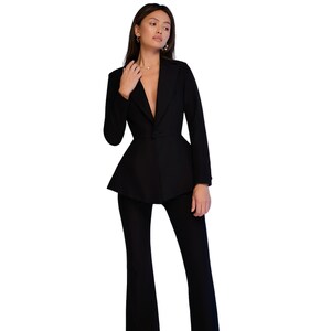 Black cocktail pant suit online