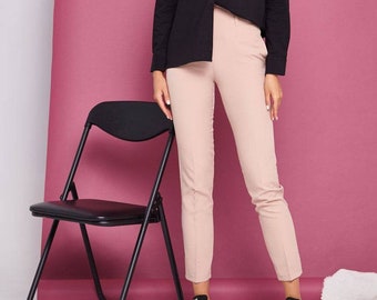 High Waisted Pants for Women, Regular Fit Pants Women, High Rise Trousers for Women, Office and Formal Pants for women