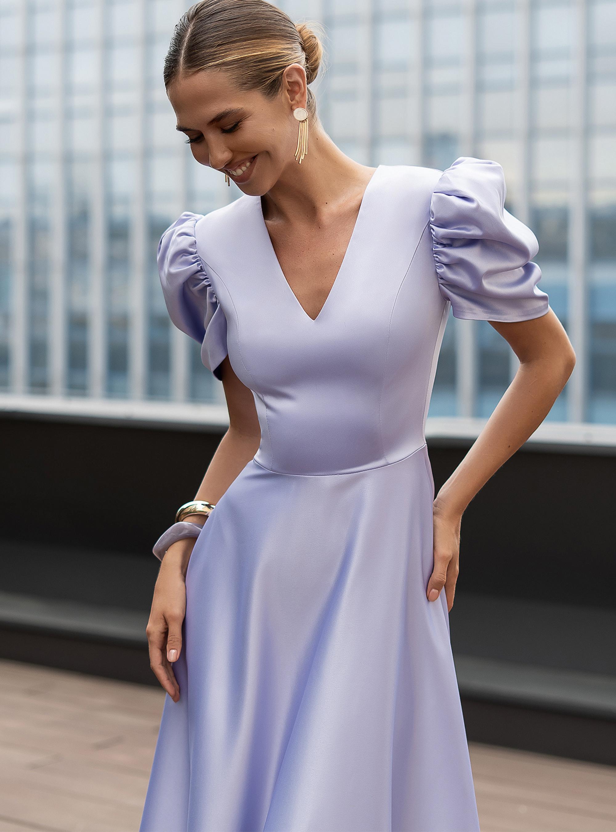 lavender satin dress midi Lavender Silk Midi Dress Without Sleeves, Silk Open Back Midi Slip Dress  for Special Occasions, Purple Silk Midi Dress for Bridesmaids