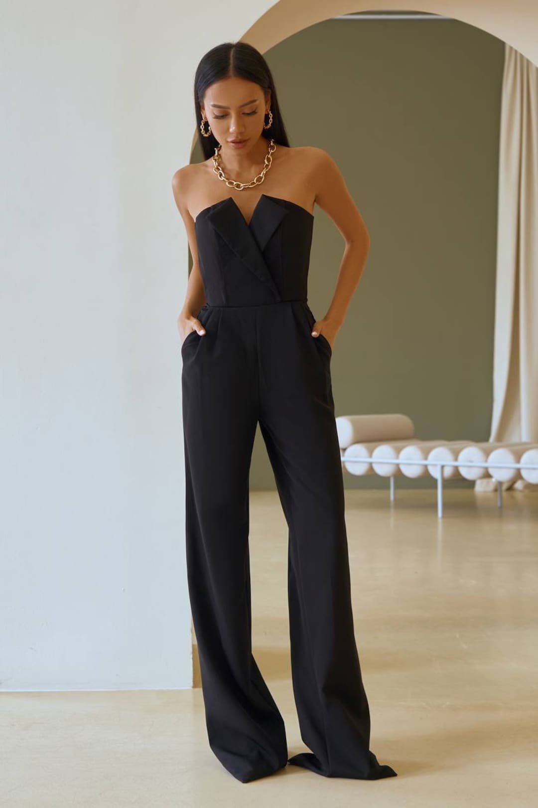 Petite Jumpsuit Black Wedding