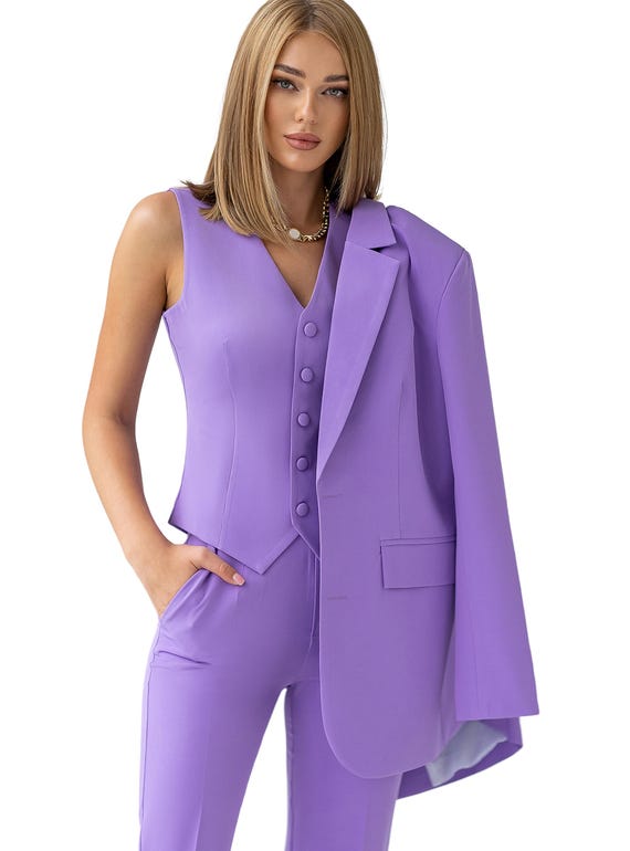 Lavender pantsuit sales