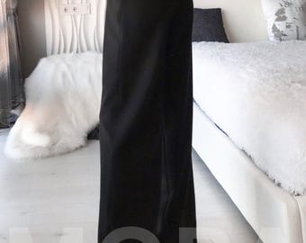 Pantaloni Donna Eleganti Neri A Zampa - Adorence, Tessuto Elasticizzato, 4 Tasche, Per Ufficio E Casual - Foto 3