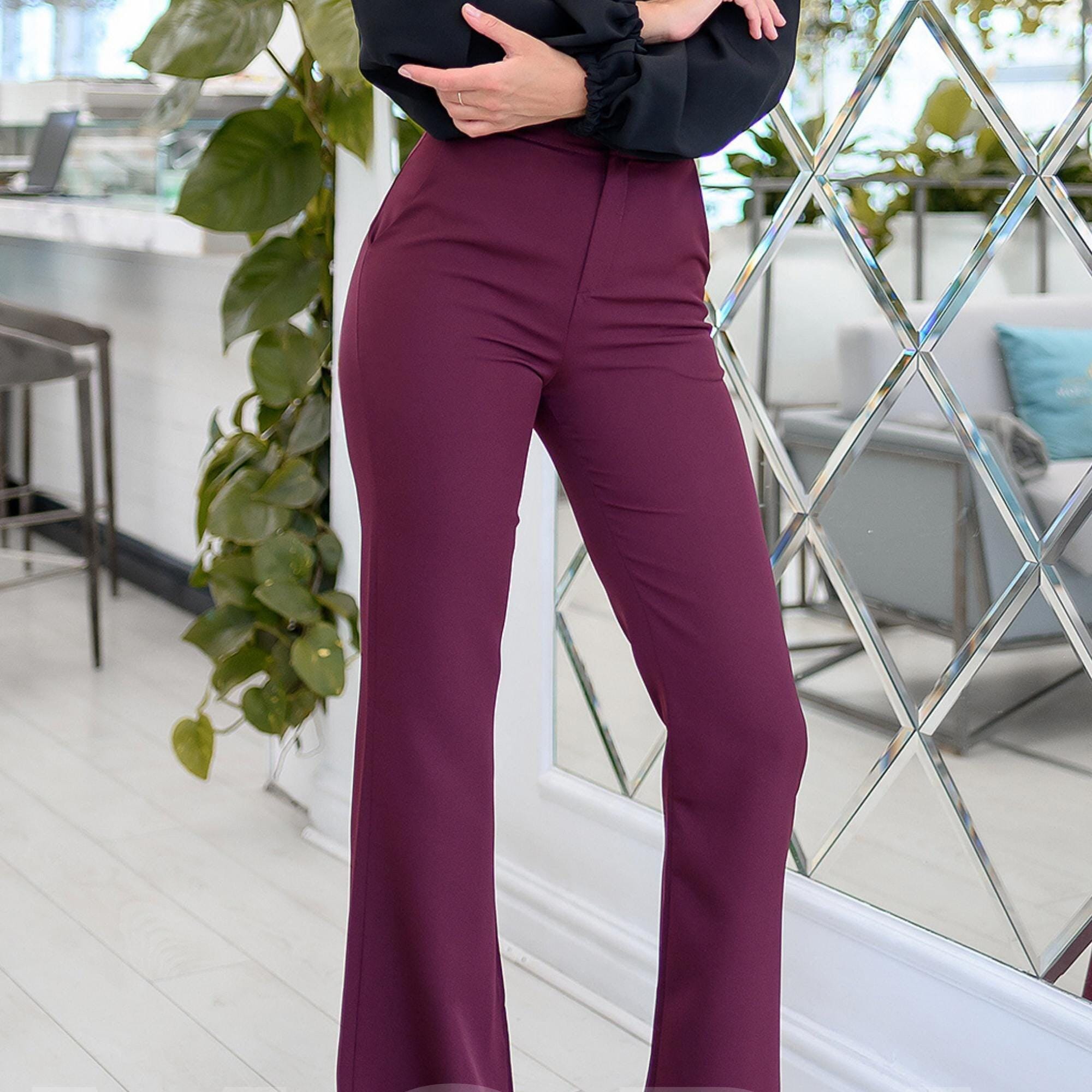 High Waist Flared Pants for Tall Women, 37.4" Inseam High Waist Flared Pants for Tall Women, 37.4" Inseam