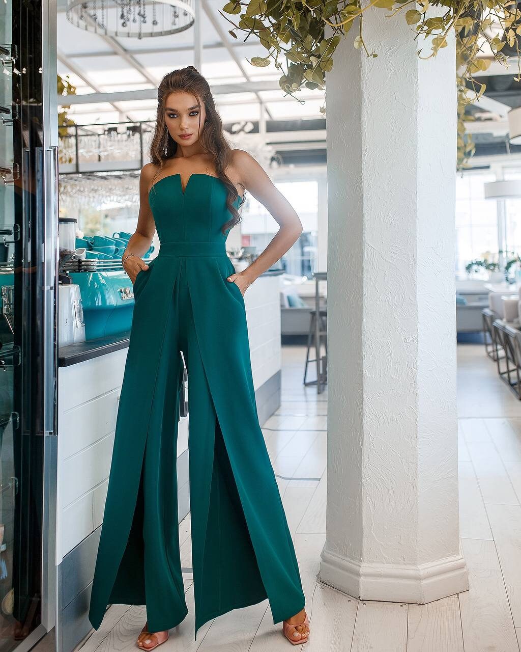 Emerald Green Formal Jumpsuit for Women Green Corseted - Etsy