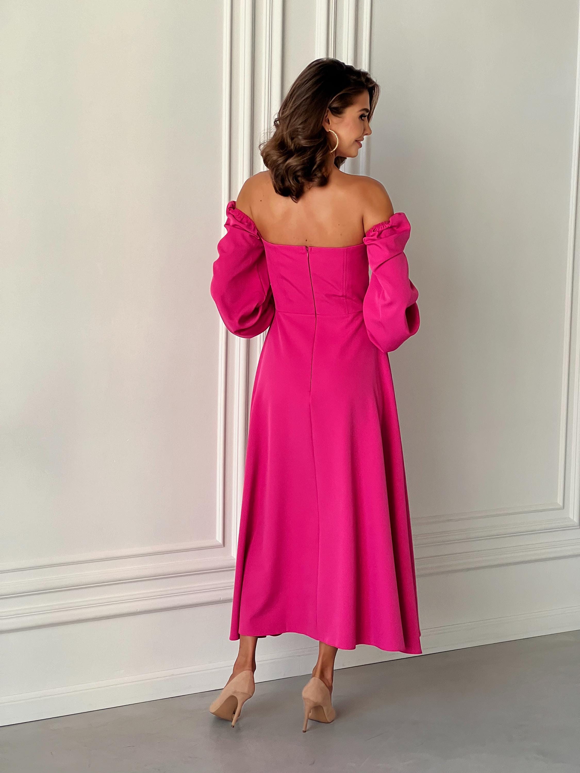 hot pink long dress formal Hot Pink Sweetheart Multi Layers Tulle Prom Dresses Formal Dresses US8 / Custom Color main image 0