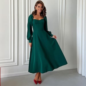 Emerald Green Rockabilly Dress - Etsy Emerald Green Rockabilly Dress - Etsy