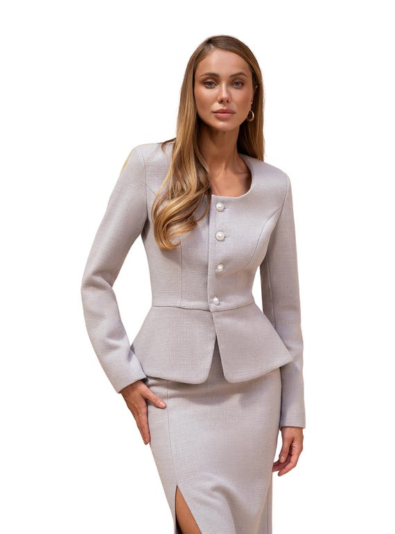 light grey pencil dress Talita Cady Pencil Dress