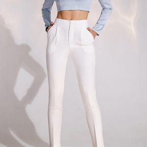 High Waisted Pants for Women, Regular Fit Pants Women, High Rise Trousers for Women, Office and Formal Pants for women