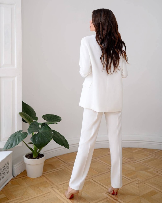 White pants suit for women