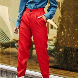 High Waisted Pants for Women, Regular Fit Pants Women, High Rise Trousers for Women, Office and Formal Pants for women