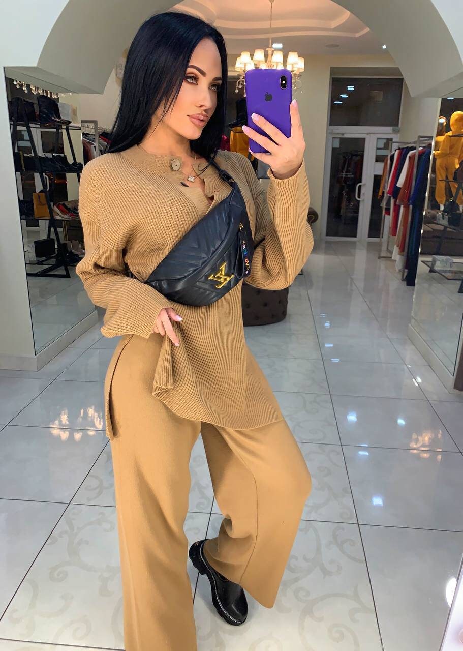 Wool Knit Pants for Women Knit Pants Set Wide Leg Knit Etsy