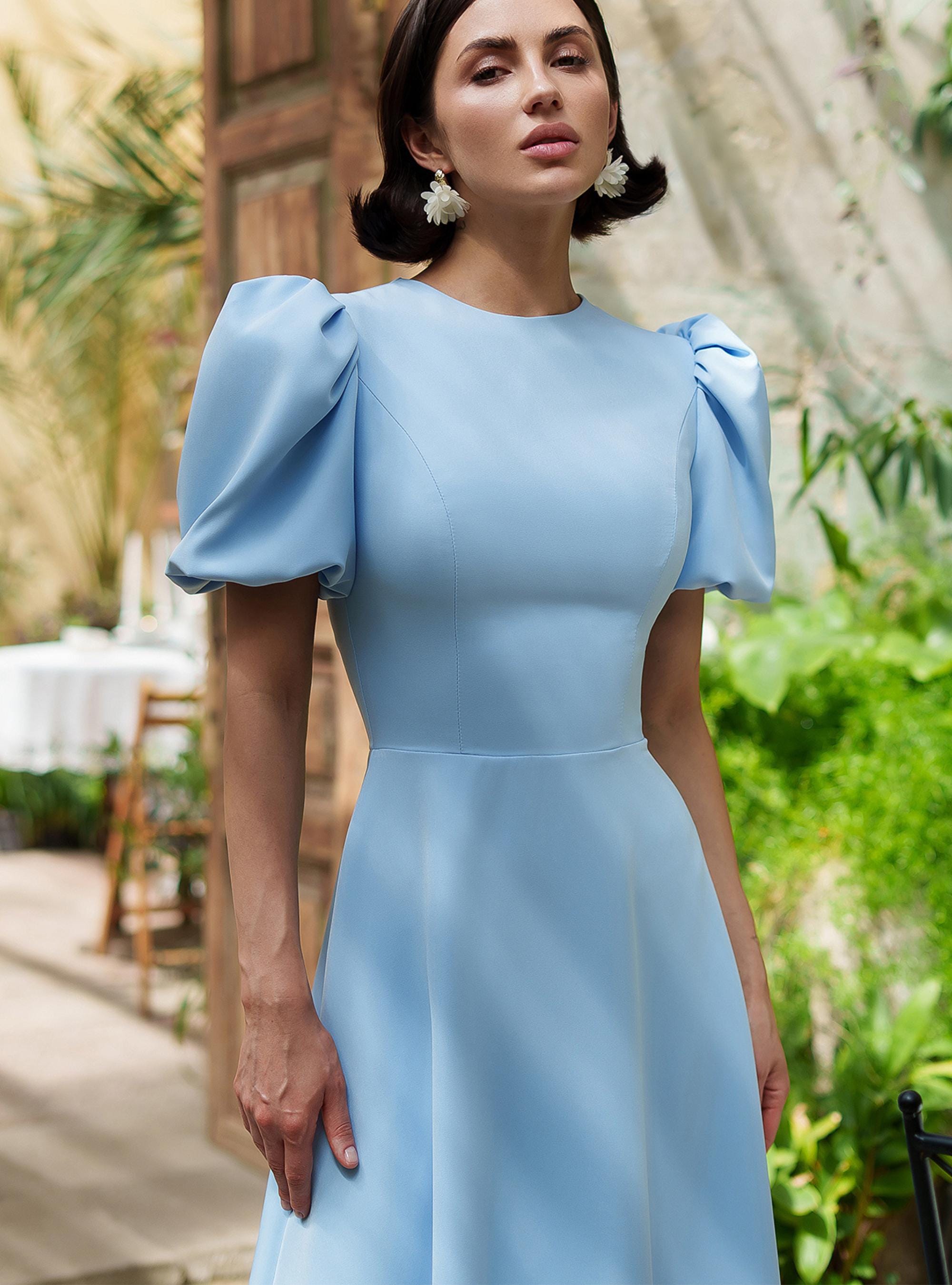 light blue kentucky derby dress for Women Casual Color:Whisper Blue and subtle variations are Burbank Furniture Black Bubble Hem Dress