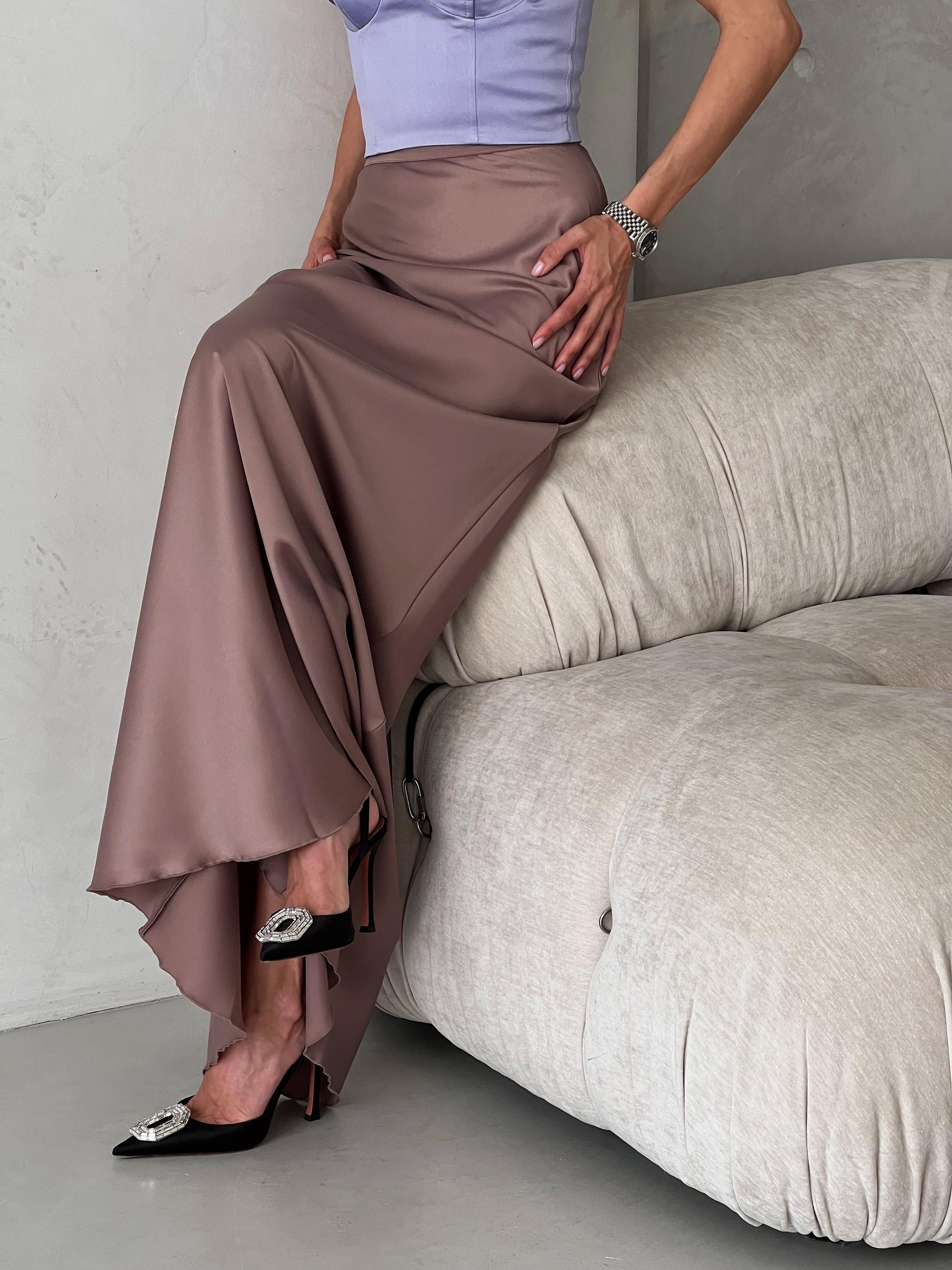 Brown Slip Skirt - Etsy
