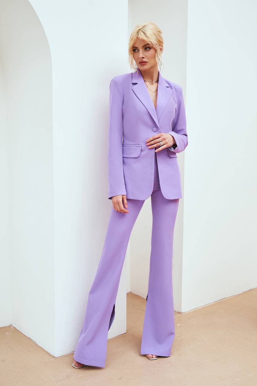 Formal Lavender Pants Suit for Women Flared Pants Suit With Etsy