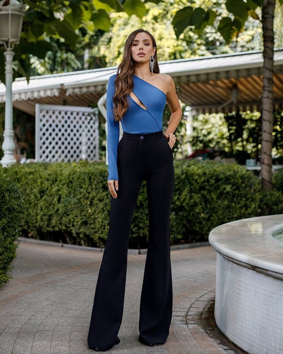 Bell Bottoms Pants for Women, Flared Pants Women, High Waist Trousers Bell  Bottoms, Black Flared Pants for Women, 