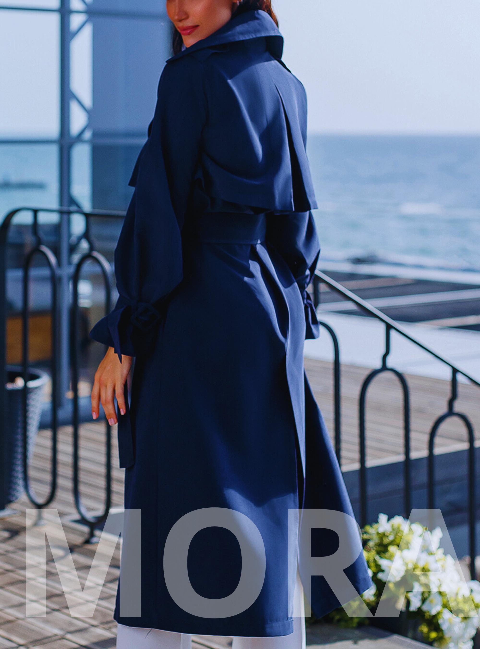 Navy Blue Belted Double-breasted Fall/spring Trenchcoat - Etsy