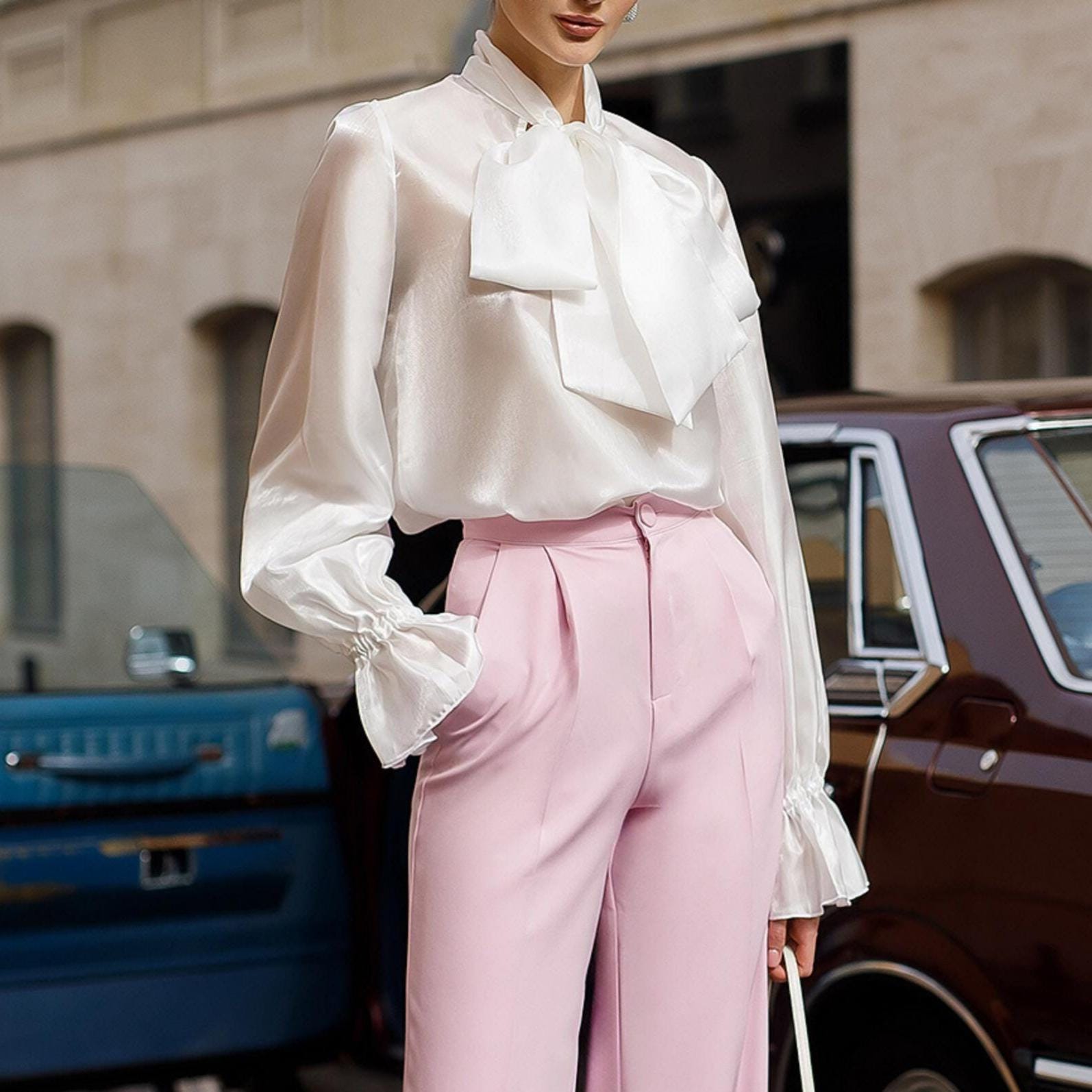 Sheer puff blouse 【Ivory】　orgue Sheer puff blouse 【Ivory】 orgue