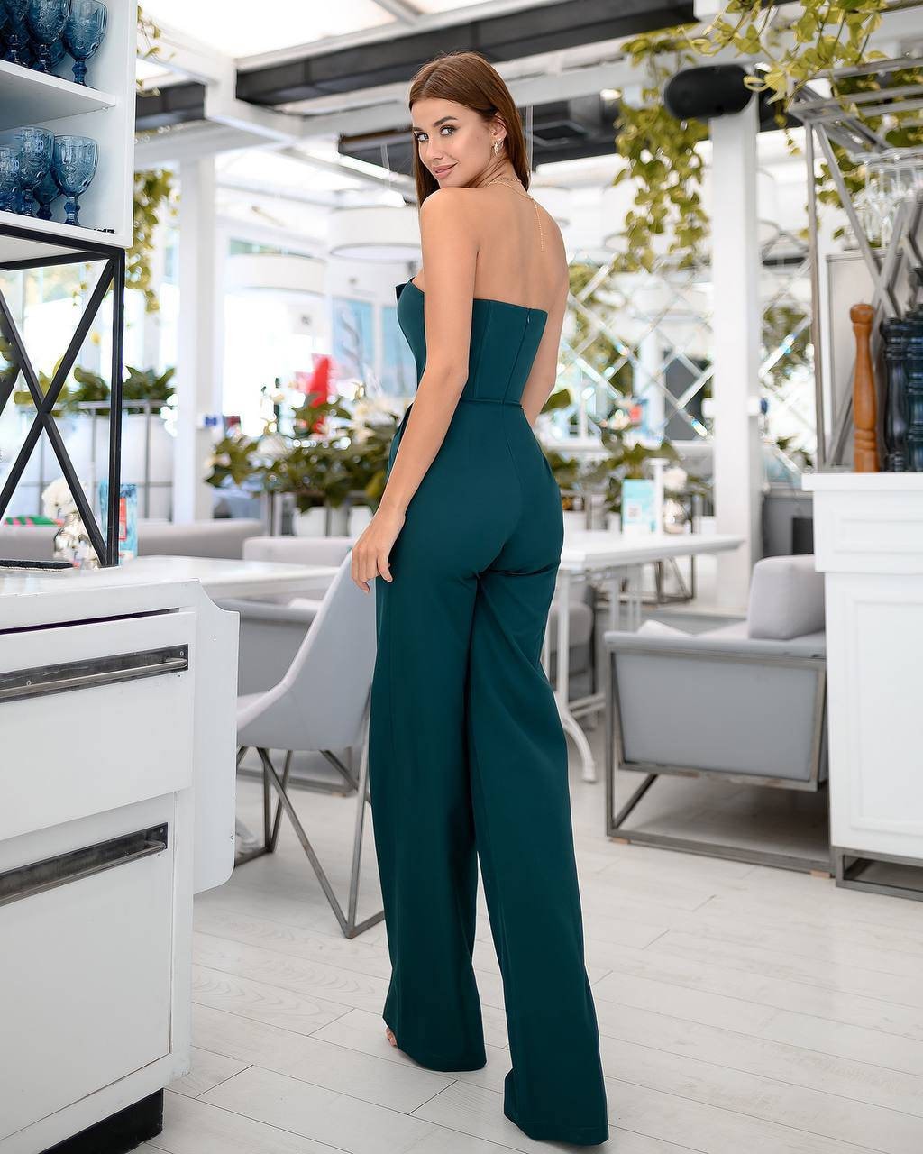 Emeral Green Jumpsuit Womens Green Jumpsuit Womens Women Etsy
