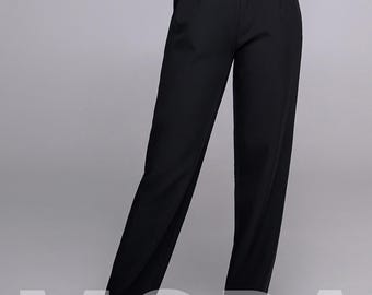 Black Formal Pants for Women, Black High Waist Pants for