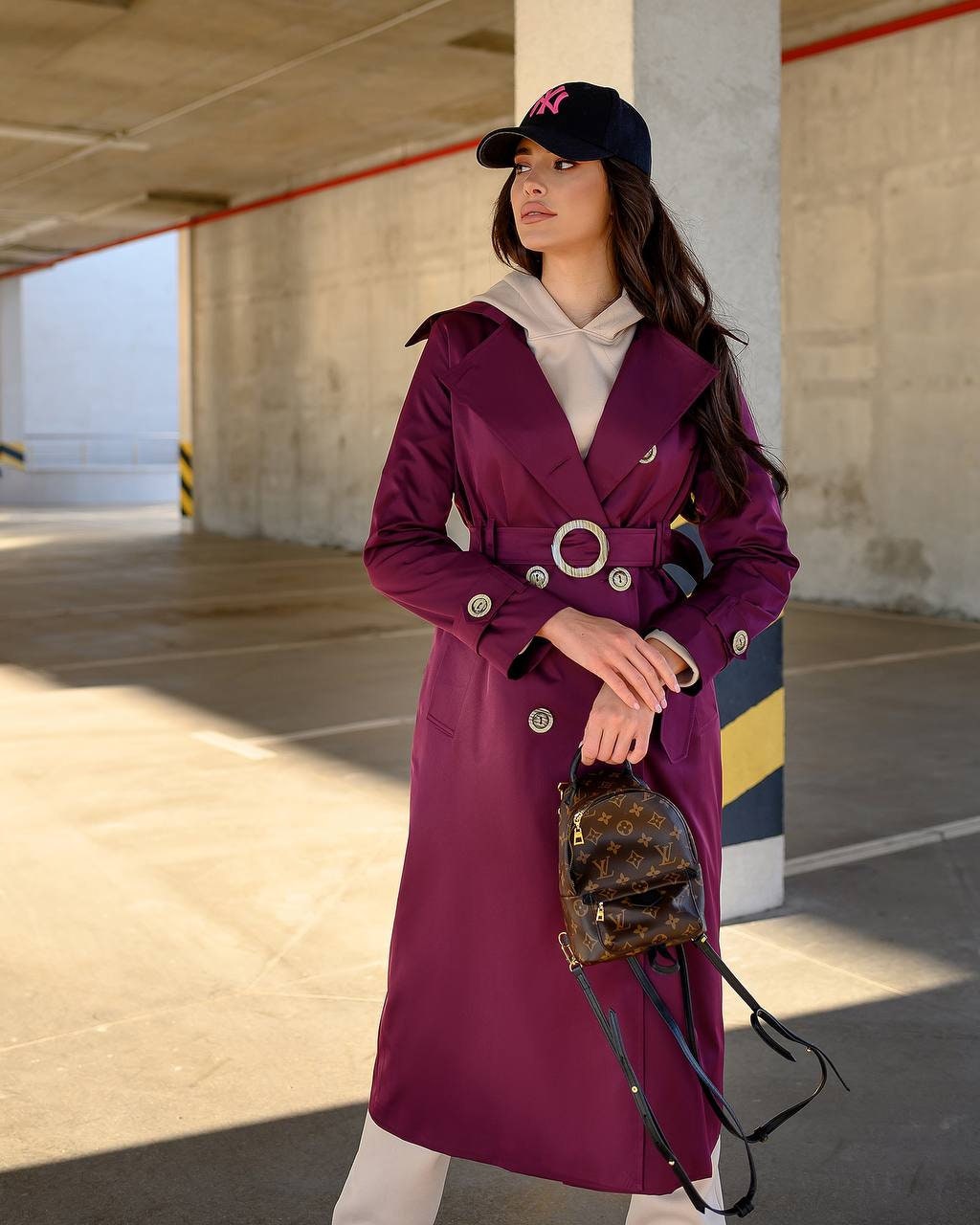 Purple sales trench coat