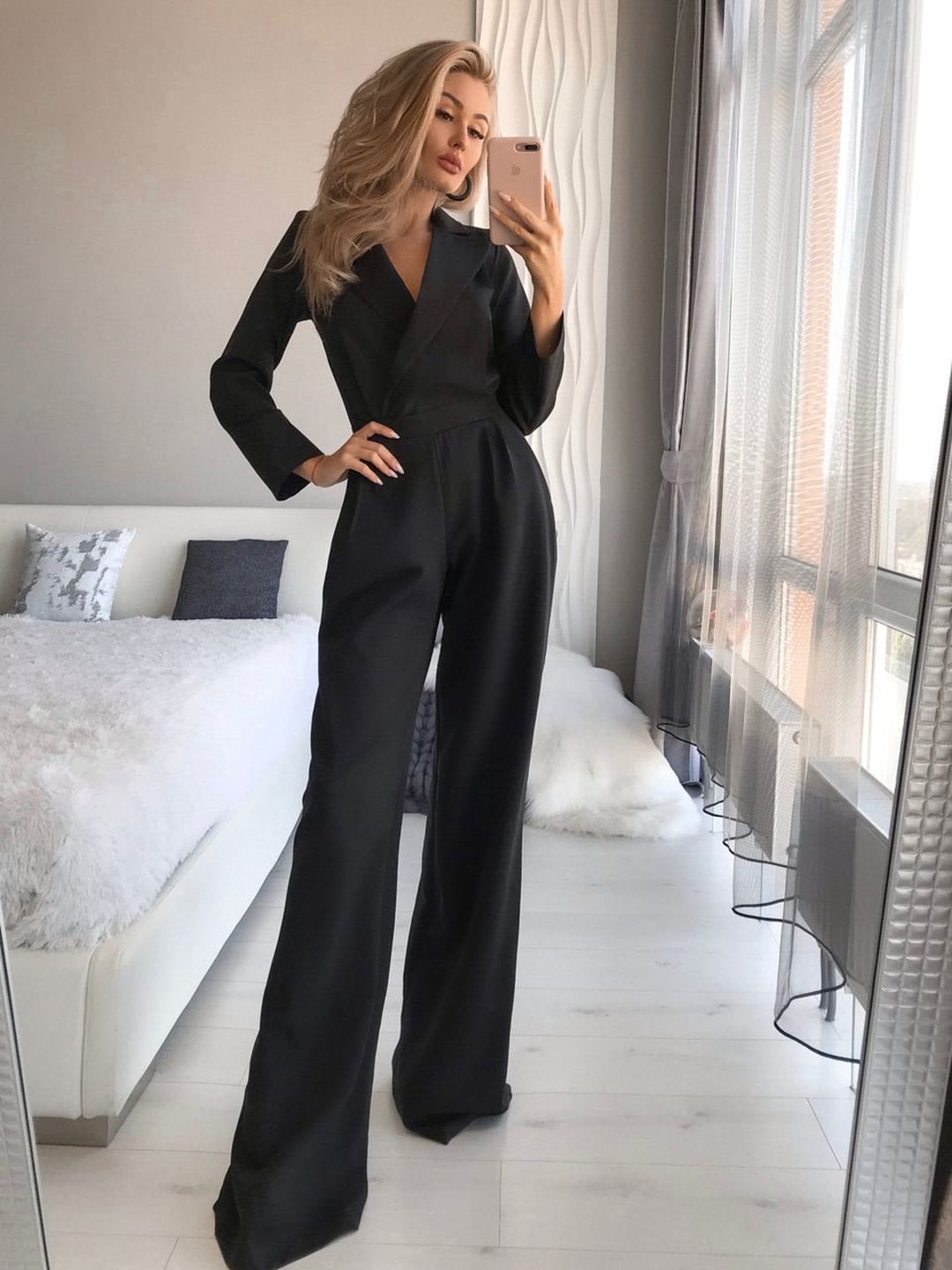 Black Formal Jumpsuit Womens, Black Womens Jumpsuit, Women Onepiece for ...