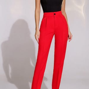 Office High Waisted Pants for Women, Regular Fit Pants Office Women, Corporate and Formal Pants for women