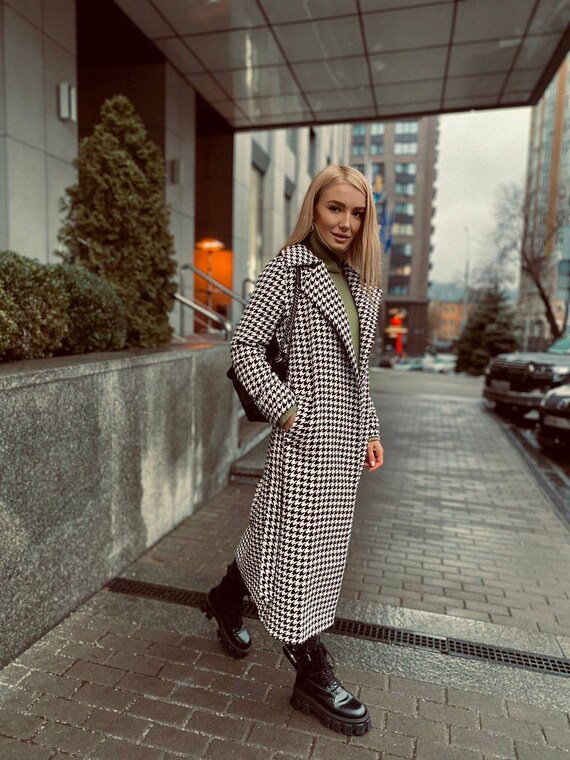 houndstooth ladies coat