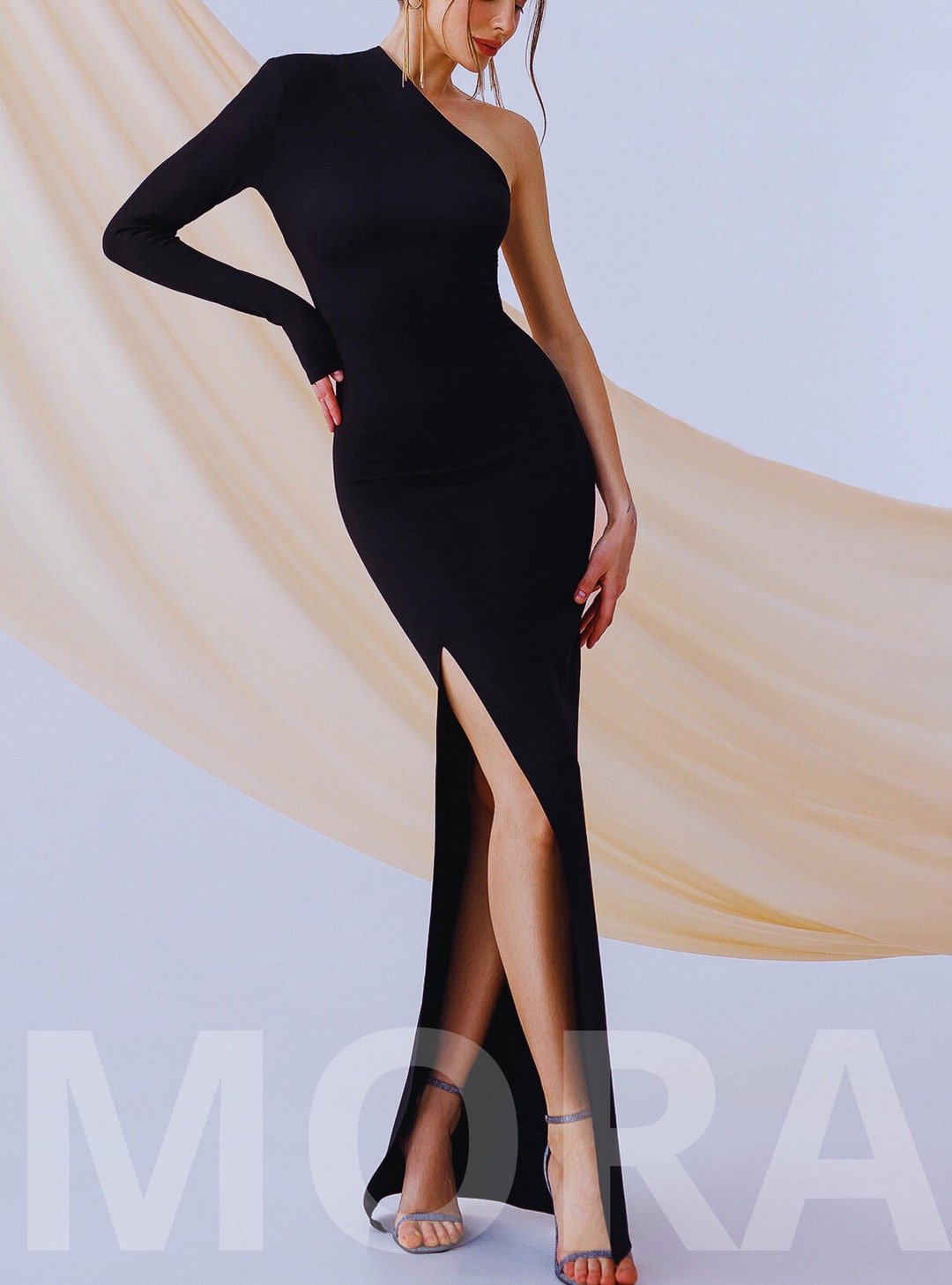 ワンピースその他 MONOT Black long dress with slit il_1080xN.6177064150_om4u.jpg